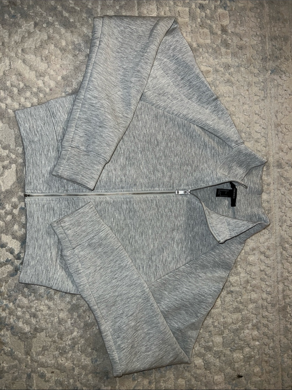 Heather Gray Zip-Up Jacket